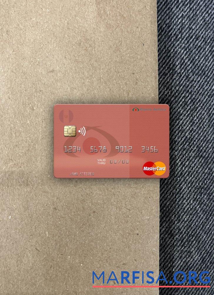 Printable Guatemala Azteca Bank mastercard photolook front sample